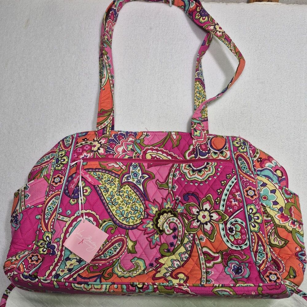 VERA BRADLEY Make A Change Baby Diaper Bag PINK SWIRLS NWT